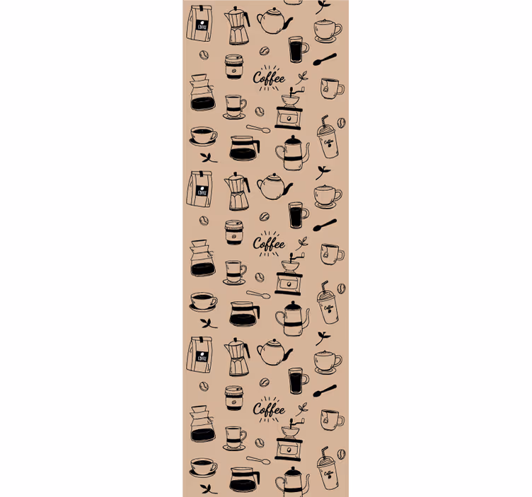 Coffee making icons Kitchen Wallpaper - TenStickers