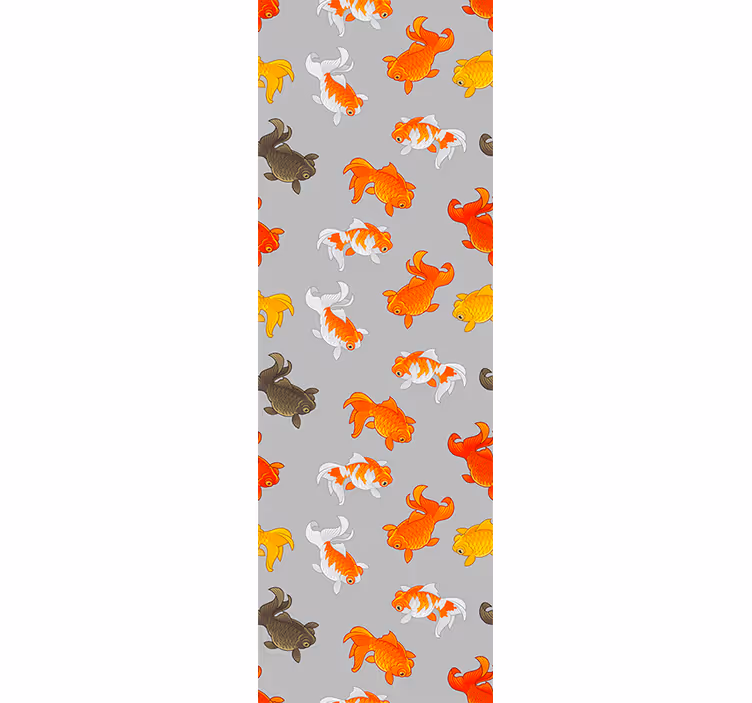 Japanese gold fish pattern animal wallpaper - TenStickers