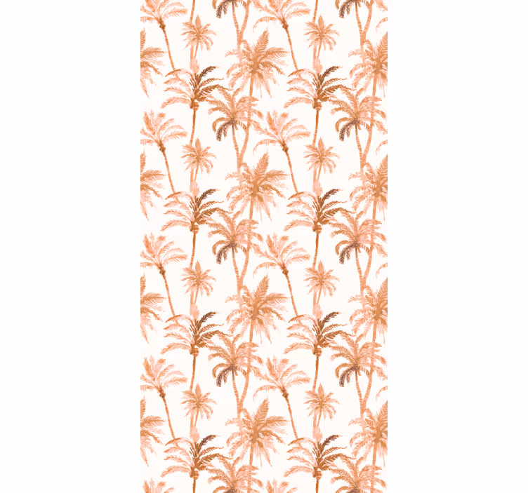 Palm Silhouettes bathroom wallpaper - TenStickers