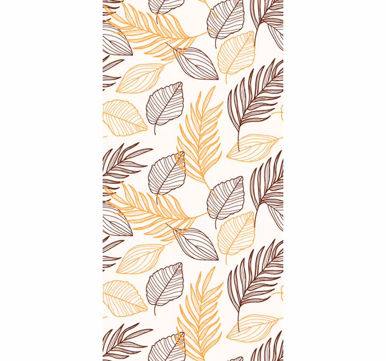 Autumn Foliage Pattern leaves wallpaper - TenStickers