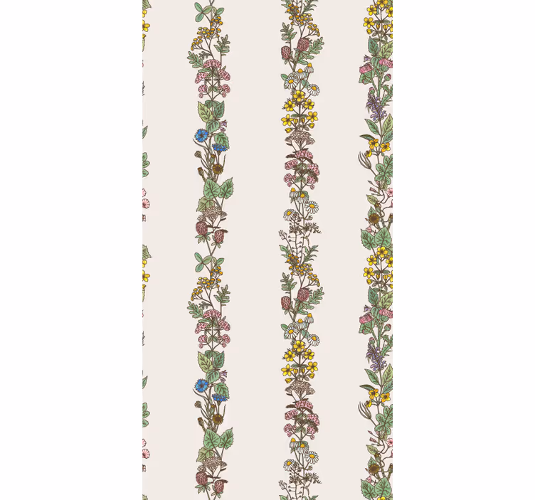 Various beautiful flowers Bathroom Wallpaper - TenStickers
