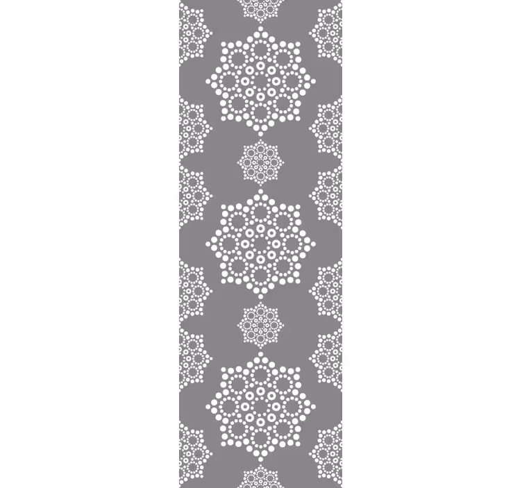 Geometric Snowflakes grey wallpaper - TenStickers