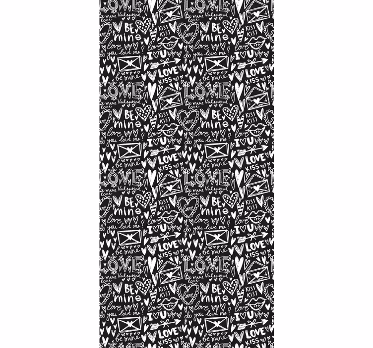 Love heart graffiti Art Wallpaper - TenStickers