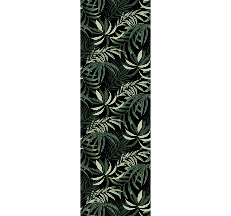 Green tropical leaves Modern Wallpaper - TenStickers