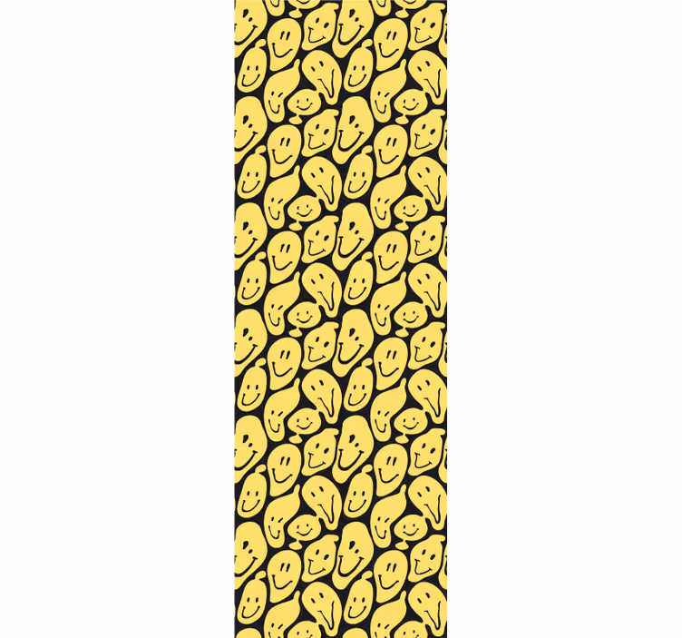 Smiling Faces Pattern contemporary wallpaper - TenStickers