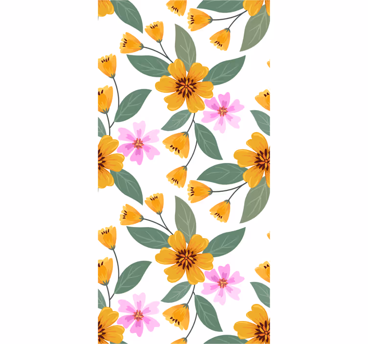 Floral Abundance flowers wallpaper - TenStickers