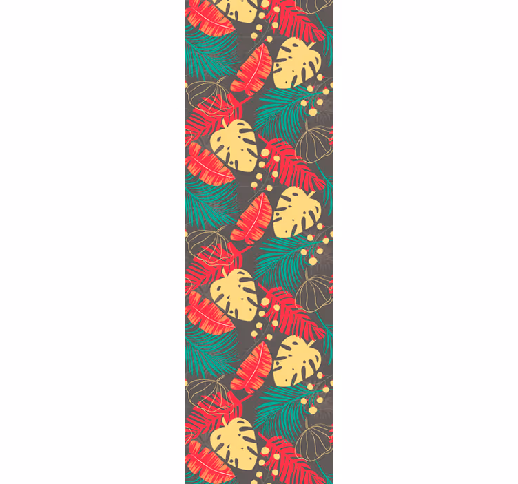 Tropical Monstera Motif jungle themed wallpaper - TenStickers