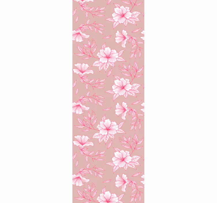 Neon Pink lotus Flower Wallpaper - TenStickers