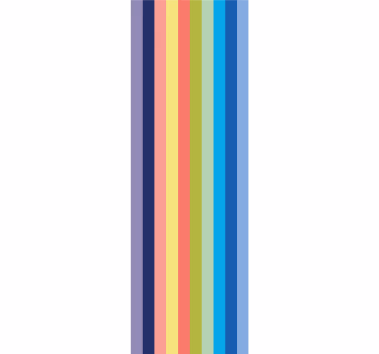 Stripes with many colors Vertical Wallpaper - TenStickers
