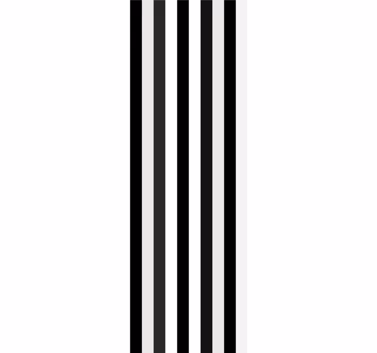 Vertical stripes black and white wallpaper - TenStickers