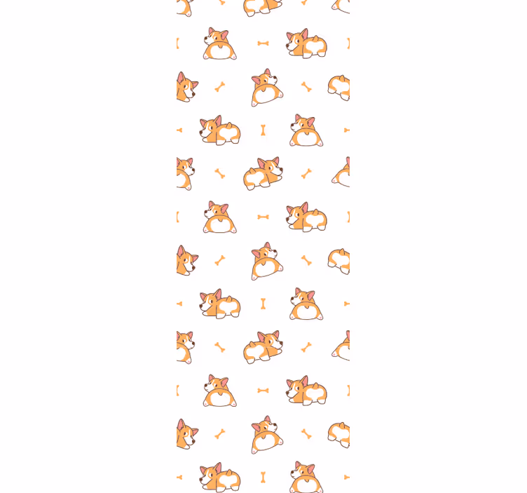 Playful Corgis cute dog wallpaper - TenStickers