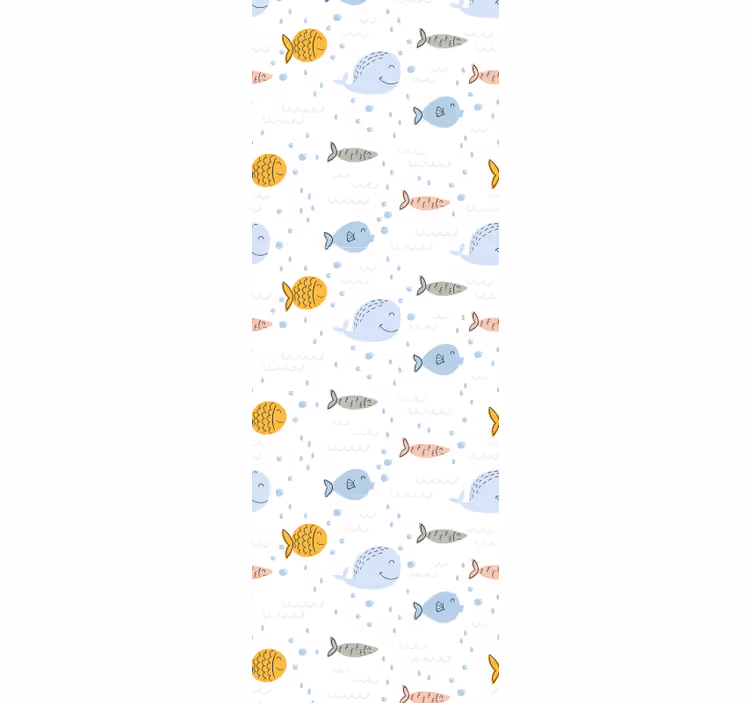 Aquatic Motif fishes wallpaper - TenStickers