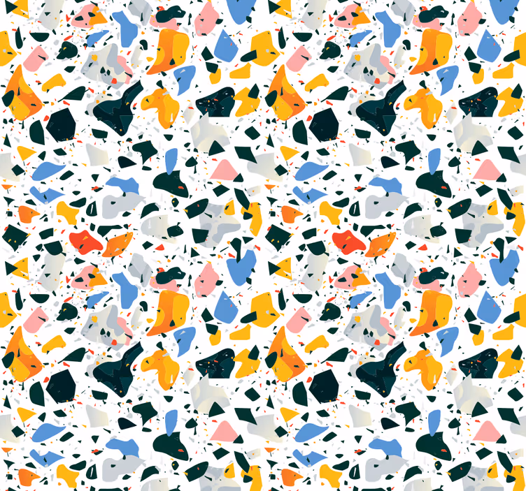 Colorful terrazo stone wallpaper - TenStickers