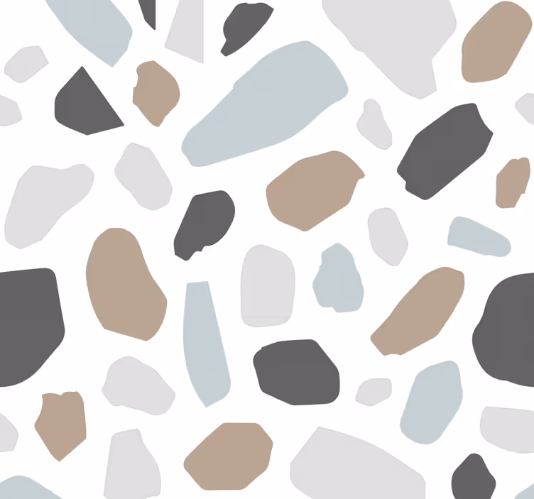 Stone effect wallpaper gray terrazzo - TenStickers