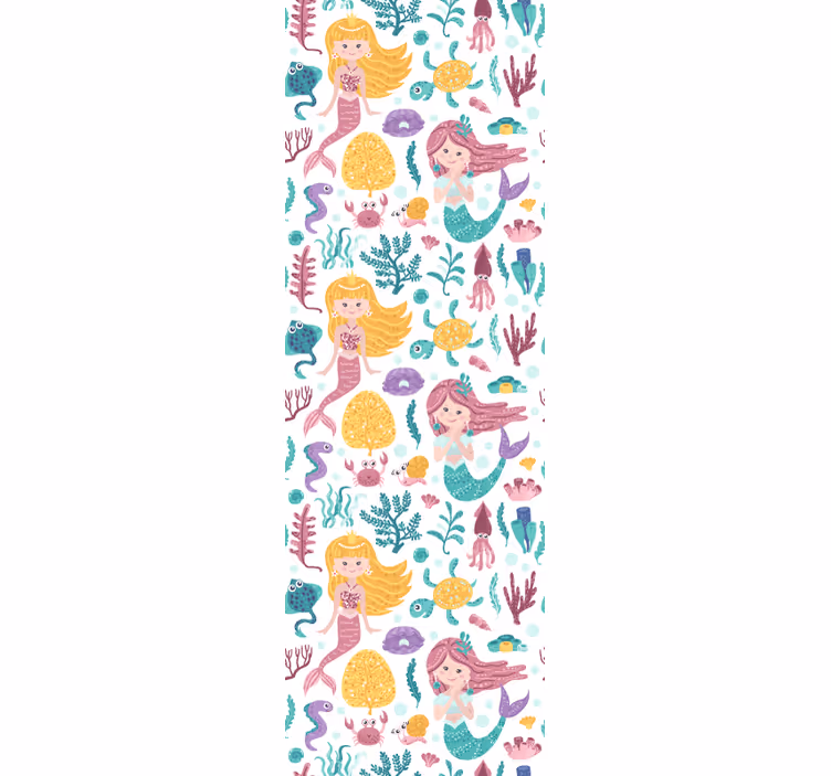 Mermaid Adventure wallpaper childrens room - TenStickers