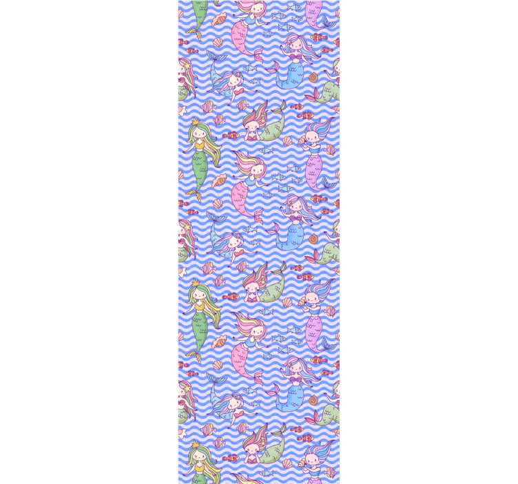 Mermaid Imagery wallpaper childrens room - TenStickers
