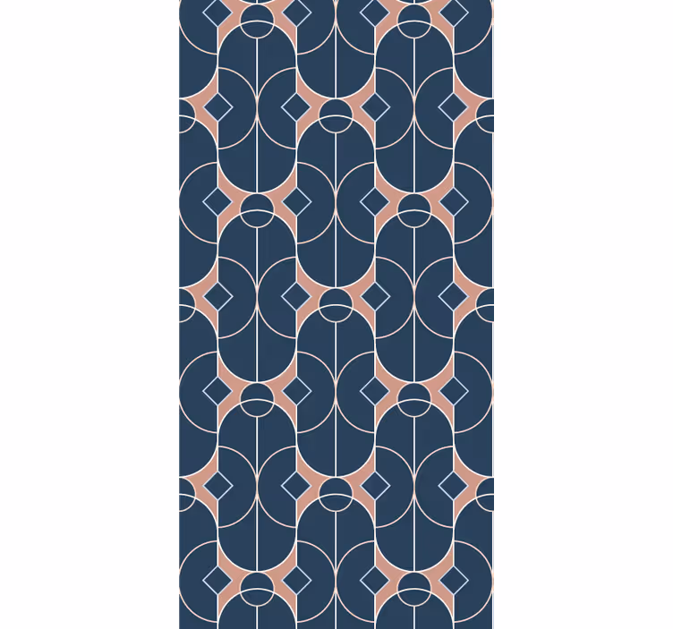 Design geometric shapes living room wallpaper - TenStickers