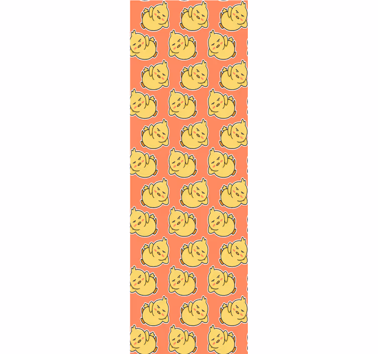 Cartoon Cat Pattern cats wallpaper - TenStickers