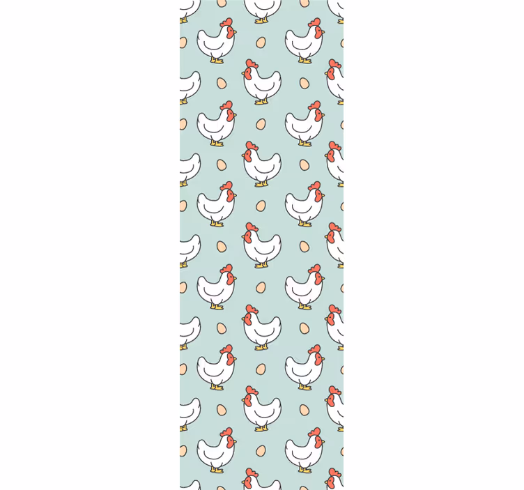 Hen Pattern animals wallpaper - TenStickers