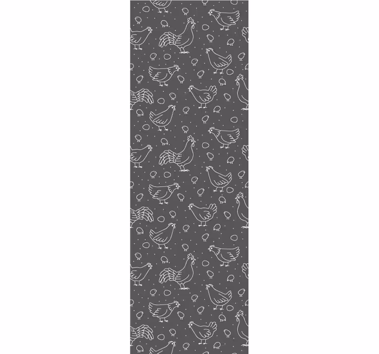Hen Motif Pattern animals wallpaper - TenStickers