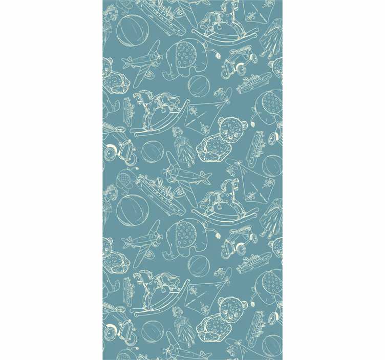 Playful Childhood Imagery wallpaper childrens room - TenStickers