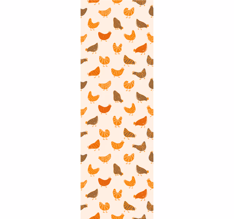 Charming Hen Pattern animals wallpaper - TenStickers