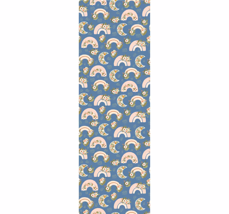 Floral Rainbows nursery room wallpaper - TenStickers