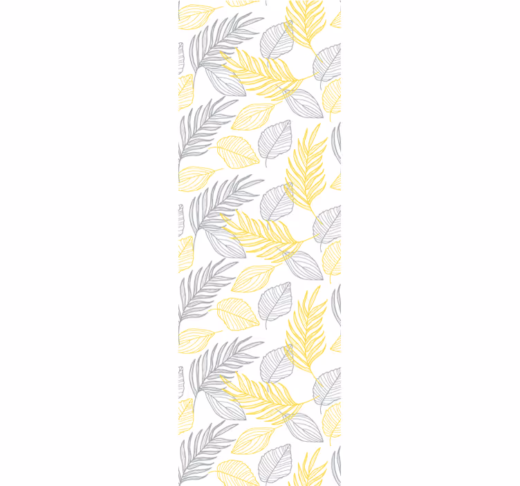 Pantone leafs pattern wallpaper - TenStickers