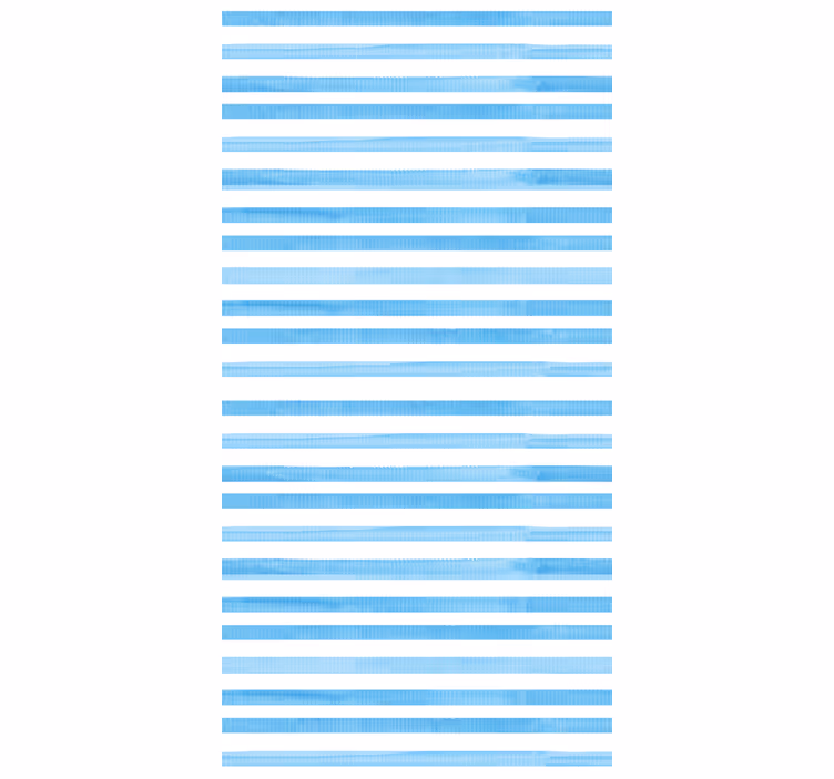 Blue and white motif wallpaper horizontal stripes - TenStickers