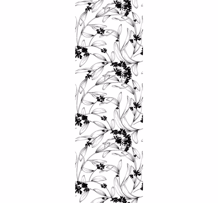 Black leaves pattern  Wedding Wallpaper - TenStickers
