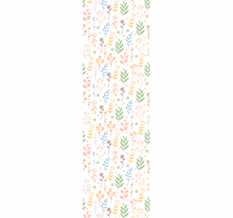 Floral Greenery Accents flowers wallpaper - TenStickers