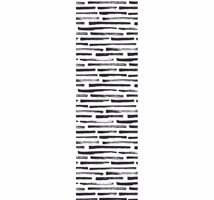 Vintage black lines on white Striped Wallpaper - TenStickers