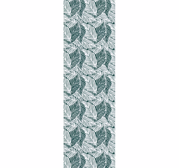 Tree leaves green and white leaf wallpaper - TenStickers