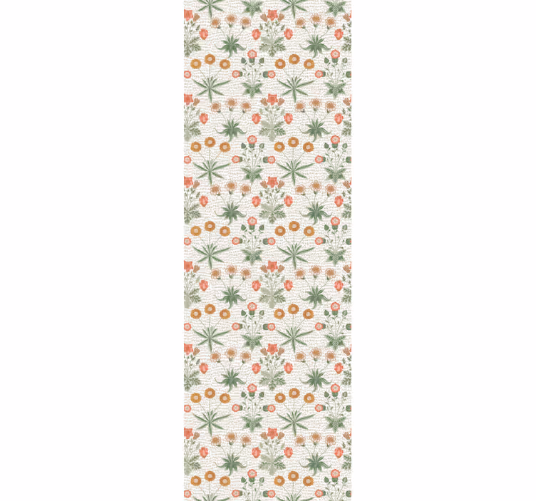 Floral Motif Repeat flowers wallpaper - TenStickers