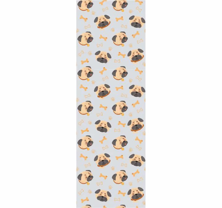 Puppy Pattern cute dog wallpaper - TenStickers