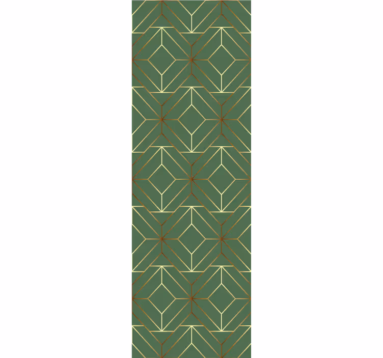 Green squares with outlines Square Wallpaper - TenStickers