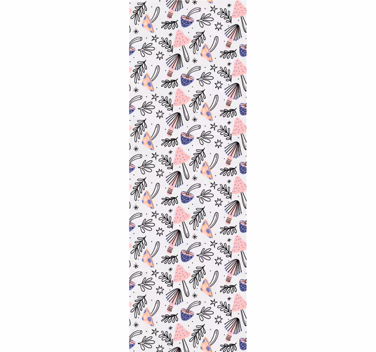 Leaves wallpaper with playful botanical designs - TenStickers