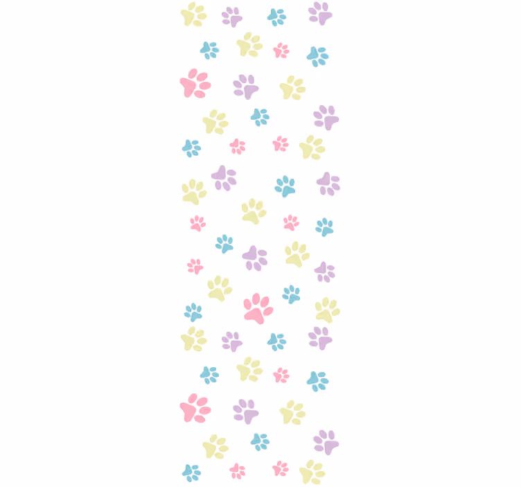 Paw Pattern Play cute dog wallpaper - TenStickers