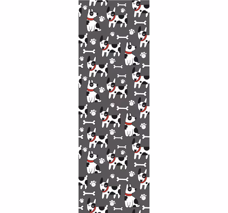 Playful Canine Illustration cute dog wallpaper - TenStickers