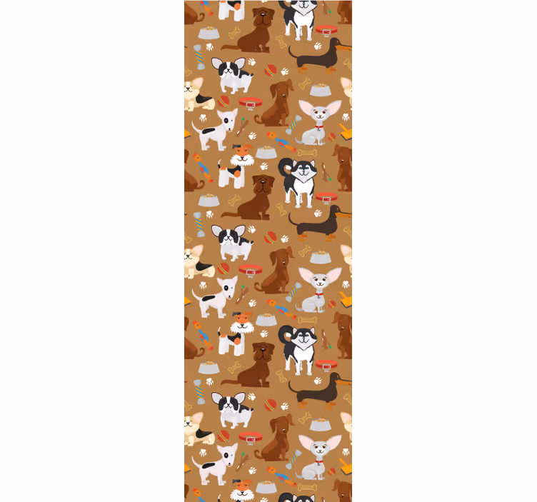 Playful Puppies cute dog wallpaper - TenStickers