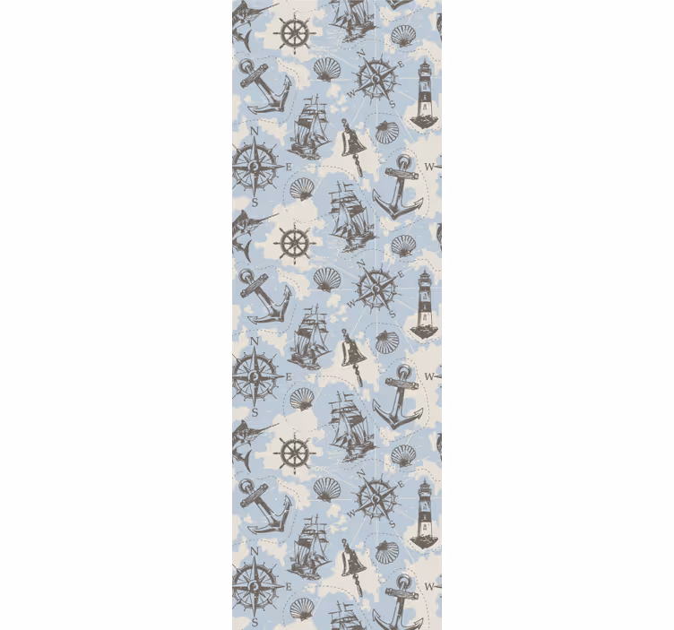 Nautical Motifs living area wallpaper - TenStickers