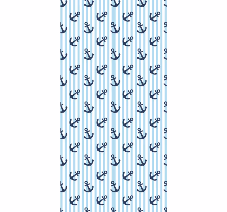 Nautical Anchors wallpaper striped - TenStickers