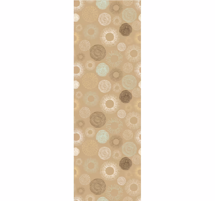 Circular Motif Pattern wallpaper geometric - TenStickers
