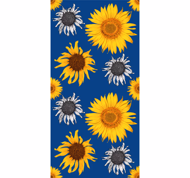 Sunflower Ensemble flowers wallpaper - TenStickers