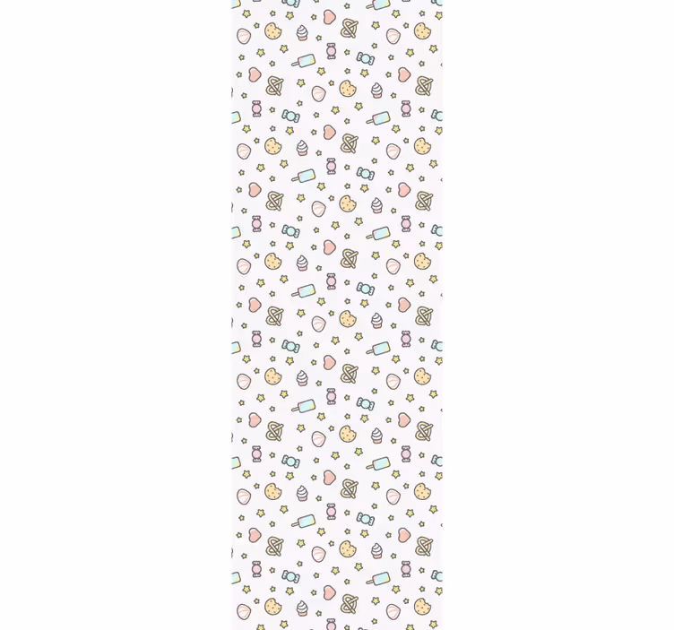 Sweets-Inspired Pattern nursery room wallpaper - TenStickers