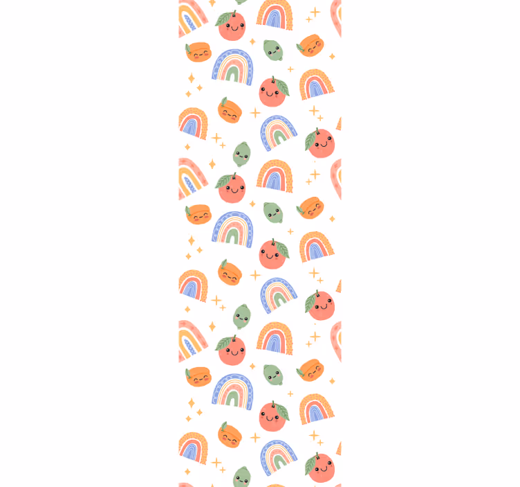 Cute Babies fruits with face Modern Wallpaper - TenStickers