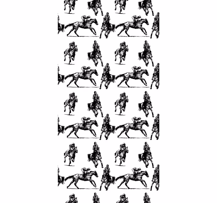 Equestrian Motif animals wallpaper - TenStickers