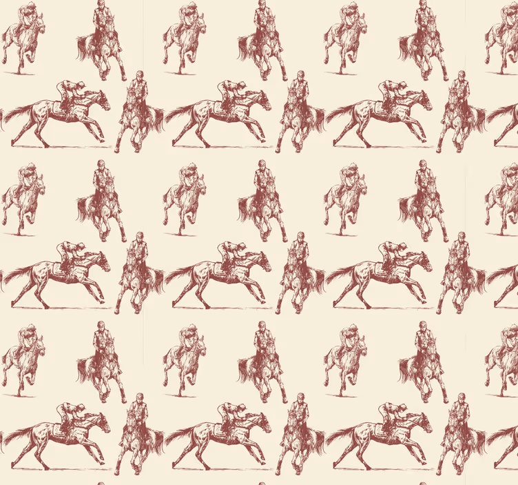 Equestrian Illustration animals wallpaper - TenStickers