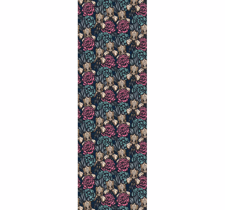 Colorful flower patterns wallpaper - TenStickers