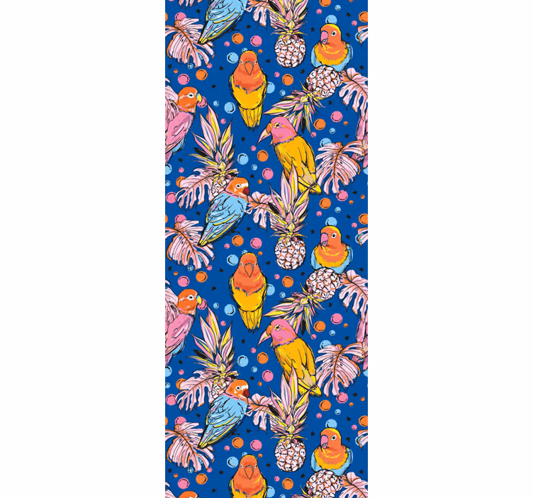 Tropical Parrot Oasis parrots wallpaper - TenStickers